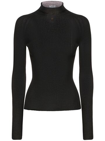 BALLY Cashmere & Silk Turtleneck Sweater in black