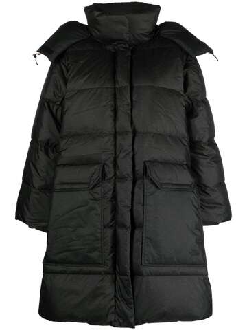 the north face windproof hodded padded coat - black