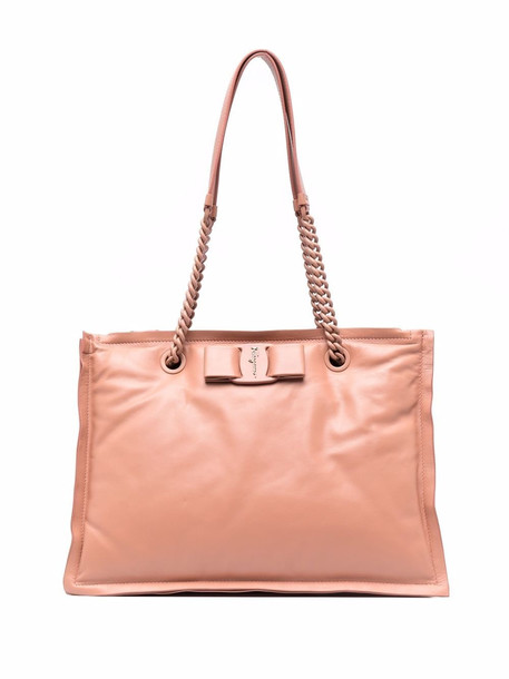 Salvatore Ferragamo Viva leather tote bag - Pink