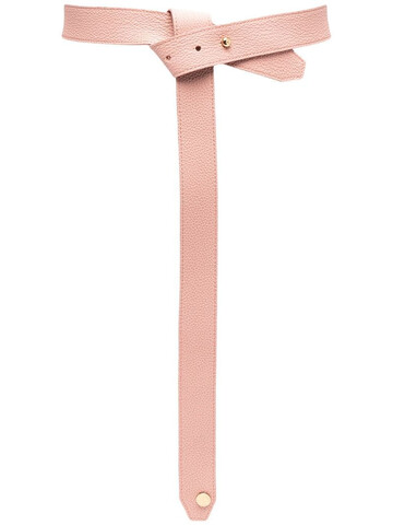 Agnona pebble-leather knotted belt in pink