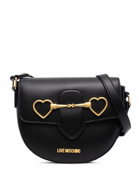 Love Moschino horsebit-detail shoulder bag - Black