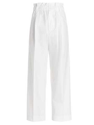 Parosh High Waist Trousers in white