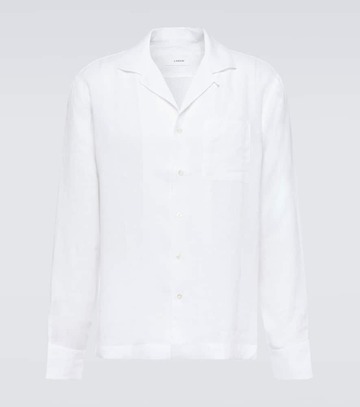 lardini linen shirt in white