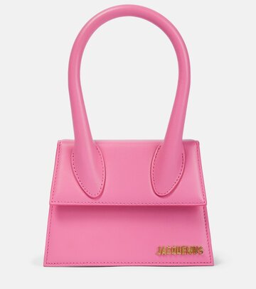 jacquemus le chiquito moyen leather shoulder bag in pink