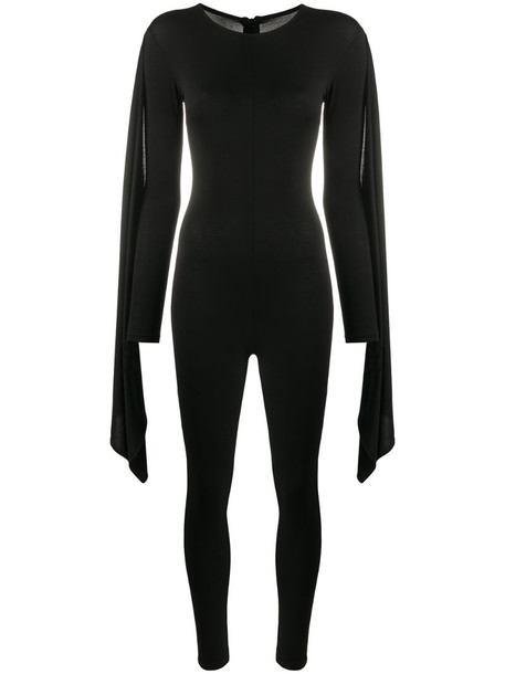 Alchemy long flared sleeve jumpsuit in black