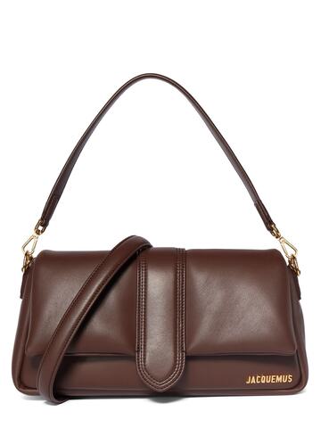 jacquemus le bambimou leather shoulder bag in brown