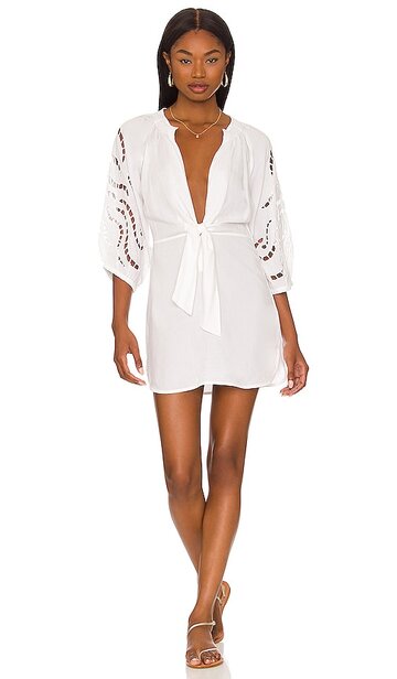 vix swimwear alice short chemise in white