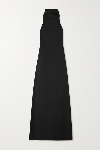 BONDI BORN - + Net Sustain Saint Thomas Organic Cotton-blend Poplin Maxi Dress - Black