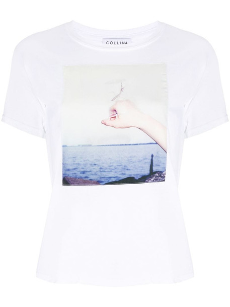 Collina Strada x Charlie Engman contrast print T-shirt in white