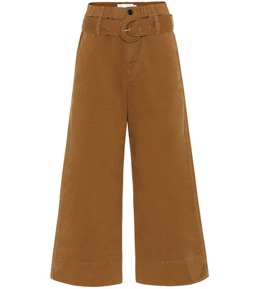 Proenza Schouler White Label Belted high-rise wide-leg pants in brown