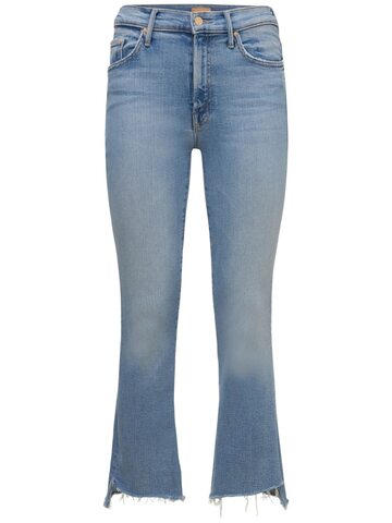 MOTHER The Insider Crop Step Fray Jeans in blue