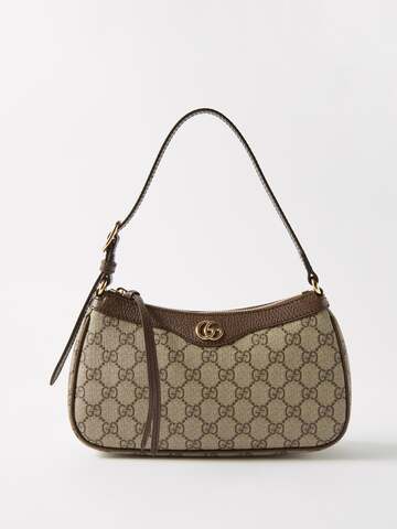 gucci - ophidia small gg-supreme canvas shoulder bag - womens - beige