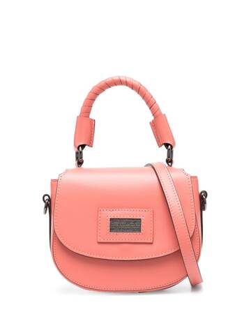 peserico torchon leather crossbody bag - pink