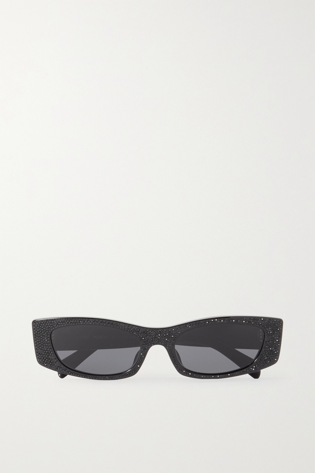 CELINE Eyewear - Animation Crystal-embellished Cat-eye Acetate Sunglasses - Black