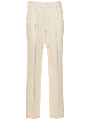 blazé milano our way cotton blend banker pants in cream