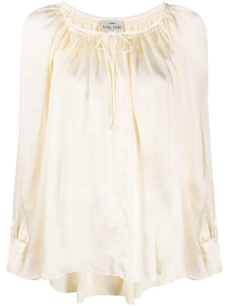 Forte Forte tied neck blouse in neutrals