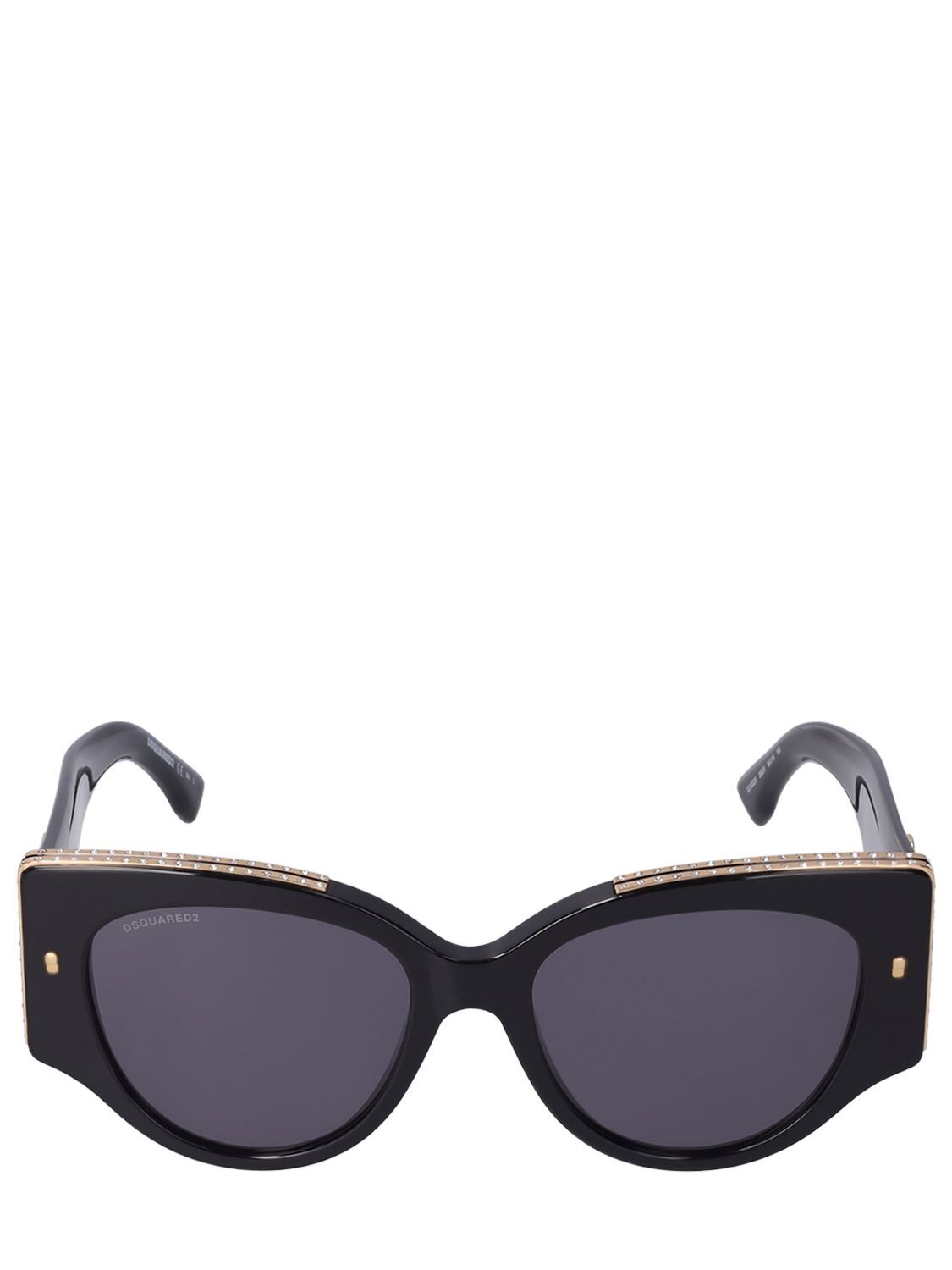 DSQUARED2 D2 Cat-eye Acetate Sunglasses in black / grey