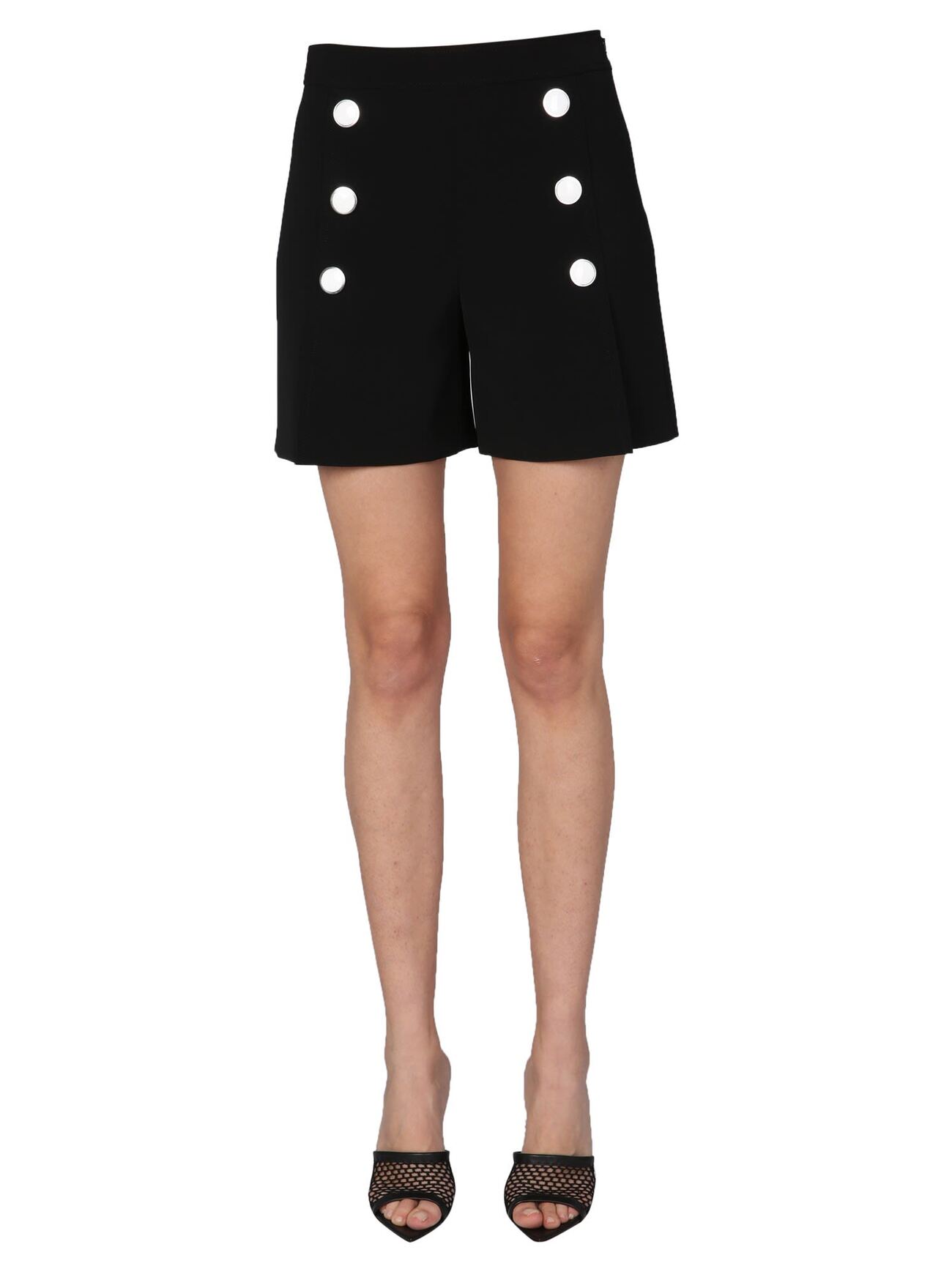 Boutique Moschino Shorts With Logo Buttons in nero