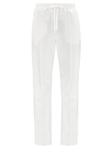 Chloé Chloé - Drawstring Wool-blend Satin Trousers - Womens - White