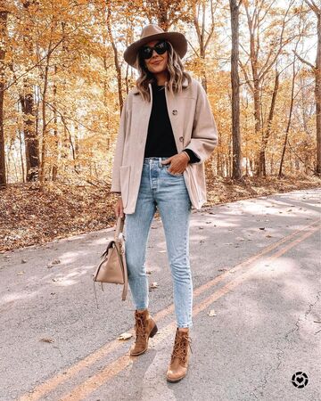 shoes,ankle boots,skinny jeans,bag,jacket,top,sweater