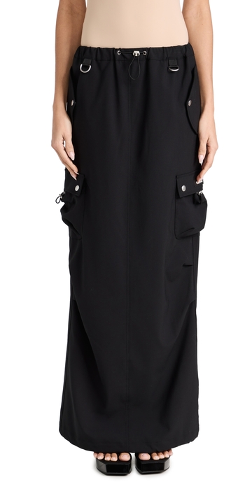 coperni cargo tailored maxi skirt black 36
