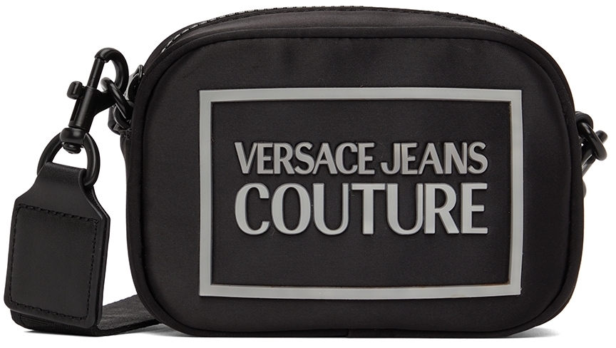 Versace Jeans Couture Black Satin Shoulder Bag