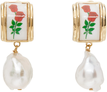 safsafu gold rosa earrings