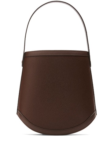savette bucket leather shoulder bag in brown
