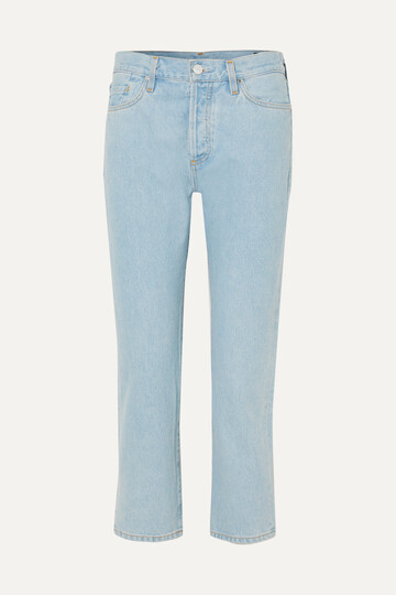 goldsign - the low slung cropped mid-rise straight-leg jeans - blue