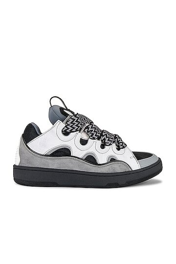 lanvin curb sneakers in white