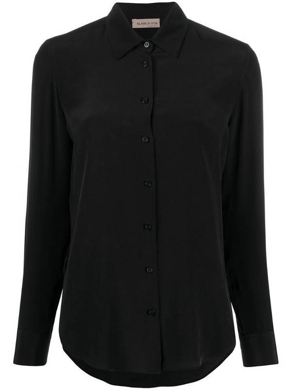 Blanca Vita silk shirt in black