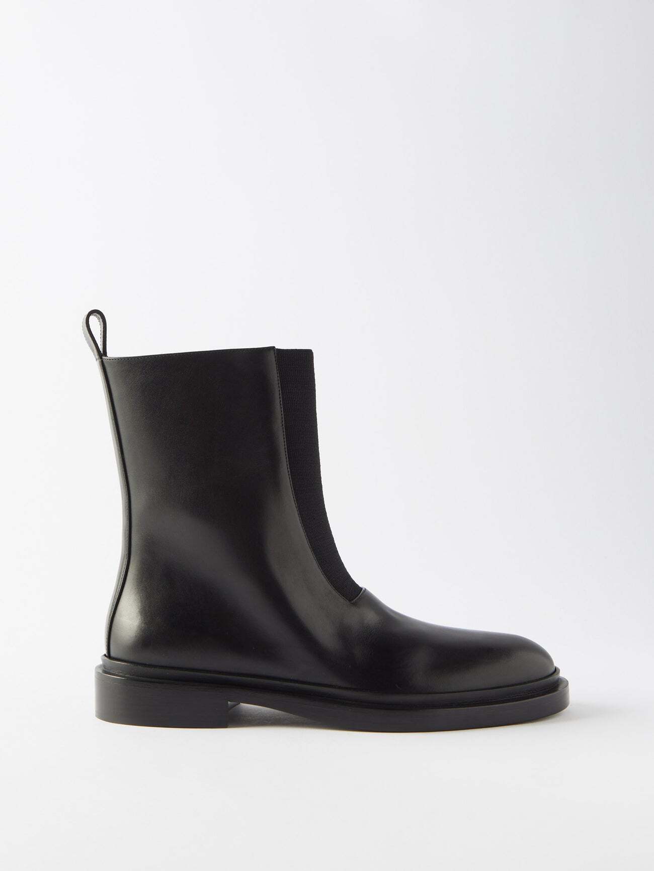 Jil Sander - Leather Ankle Boots - Womens - Black