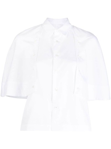 noir kei ninomiya cape-sleeve cotton shirt - white