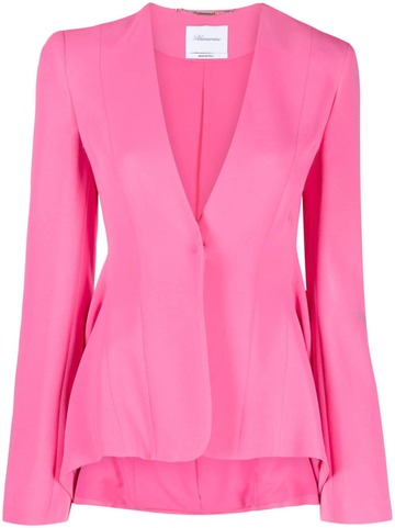 blumarine draped single-breasted blazer - pink
