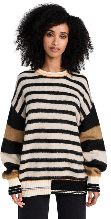 stine goya shea sweater multicolor stripes m