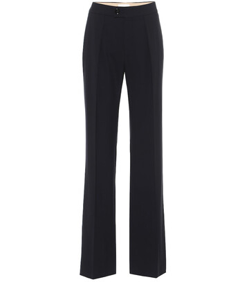 Chloé Stretch-wool straight pants in blue