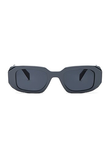 prada rectangle sunglasses in grey