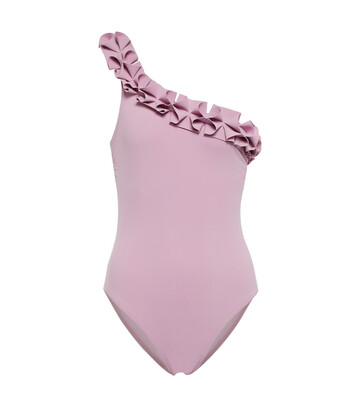 karla colletto ellery one-shoulder swimsuit in pink
