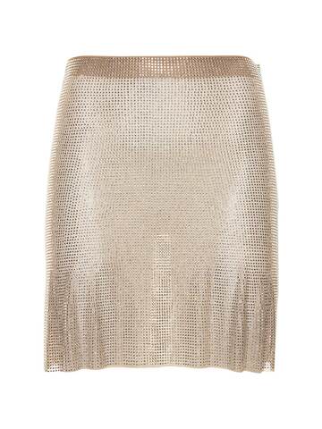 GIUSEPPE DI MORABITO Embellished Jersey Mini Skirt in silver