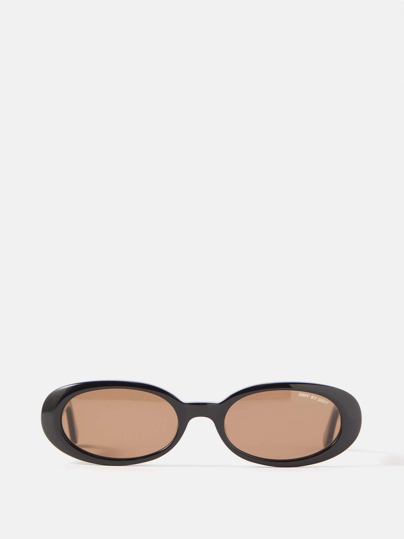 Dmy By Dmy - Valentina Oval-frame Acetate Sunglasses - Womens - Black