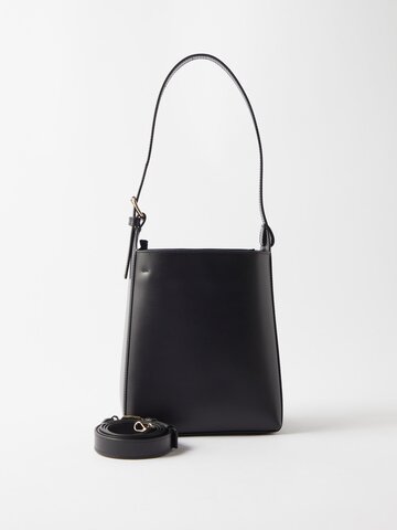 a.p.c. a.p.c. - virginie small leather tote bag - womens - black