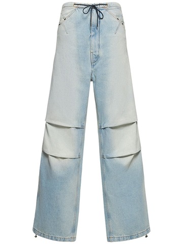DARKPARK Daisy Cotton Denim Wide Military Jeans in blue