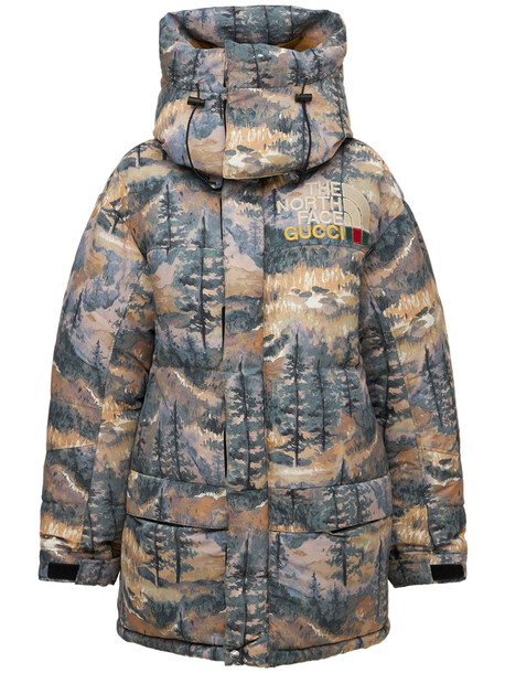 GUCCI X The North Face Down Coat in green