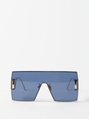 dior - 30 montaigne shield sunglasses - womens - blue gold