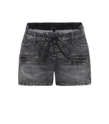 Unravel Denim lace-up shorts in black