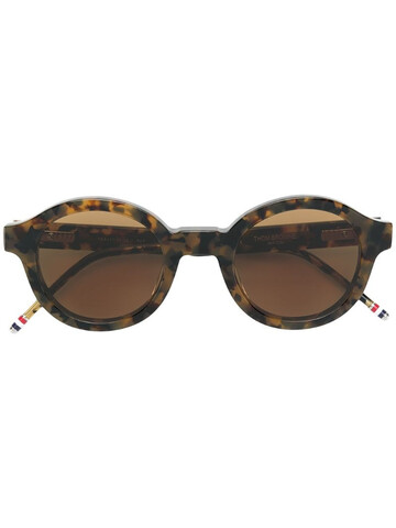 Thom Browne Eyewear Round Tokyo Tortoise Sunglasses in brown