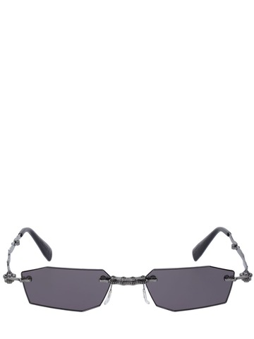 KUBORAUM BERLIN H40 Geometrical Metal Sunglasses in black / grey