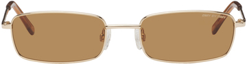 dmy by dmy gold olsen sunglasses in brown