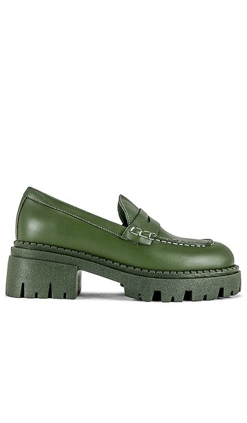 free people lyra lug sole loafer in green
