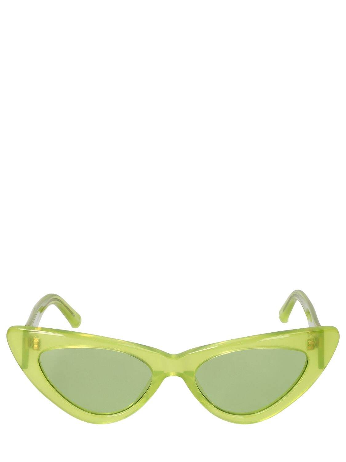 THE ATTICO Dora Cat-eye Acetate Sunglasses in green